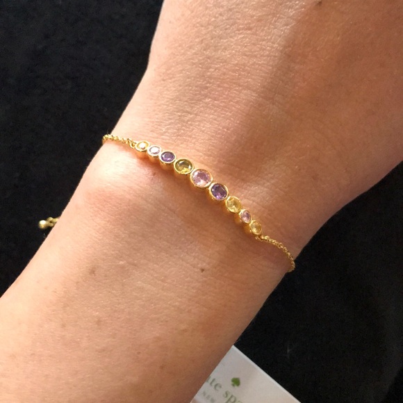 Kate Spade Gold Multi Slider Bracelet - Picture 4 of 4